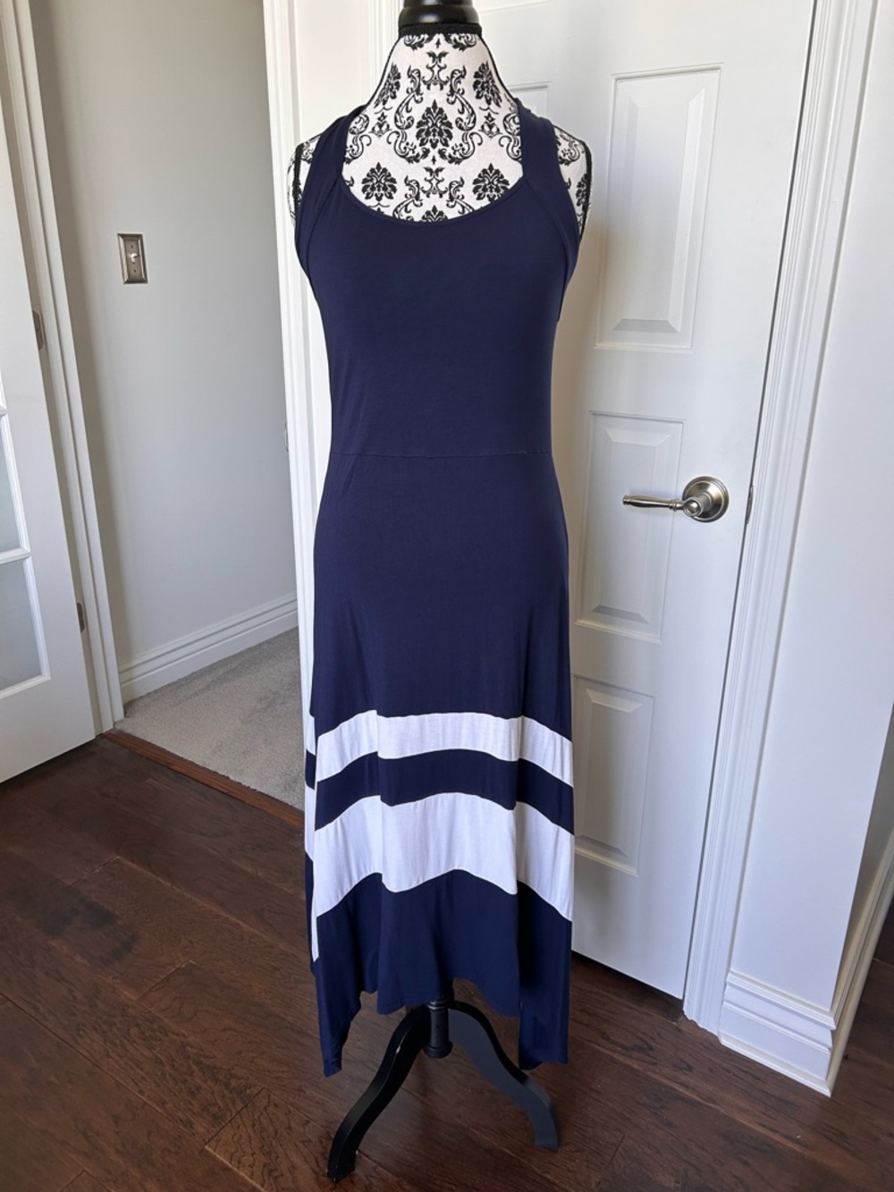 Venus Sz Large Colorblock asymmetrical maxi dress